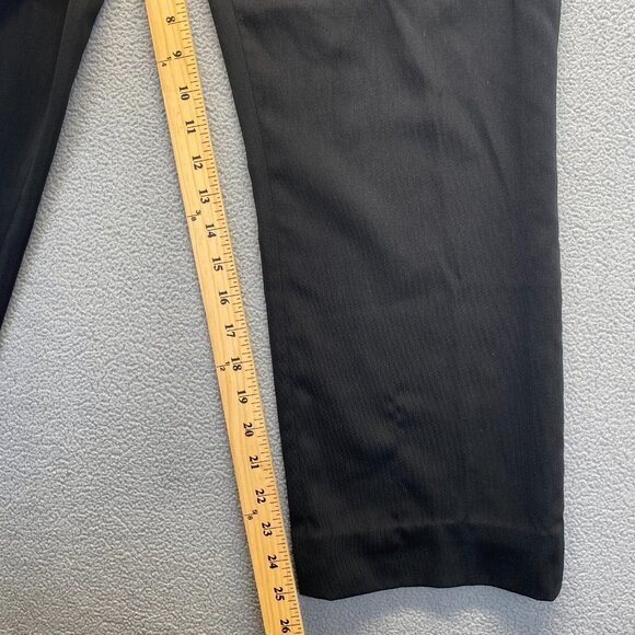 KARL LAGERFELD Pants Womens Size 12 Black Tapered Leg Hi Rise Classic Trousers - Picture 5 of 8